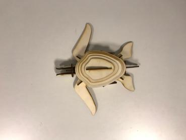 Meeresschildkröte als 3D Modell / Puzzle - Draufsicht
